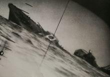 美軍潛艇鸚鵡螺拍下的山風沉沒之前的影像
