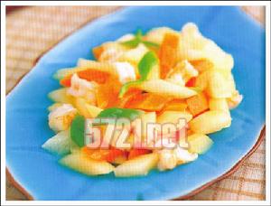 哈密瓜炒蝦仁 哈密瓜炒蝦仁