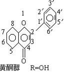 黃酮醇分子結構圖