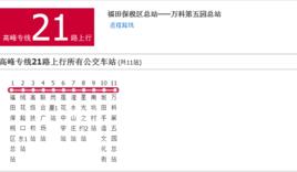 深圳公交高峰專線21路 深圳公交高峰專線21路