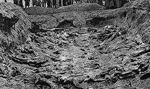 卡廷慘案被害者遺骸發掘現場