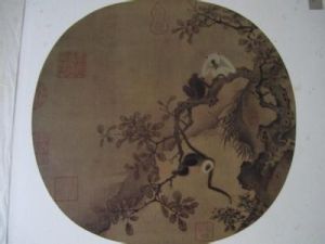 宋人畫猿猴摘果圖