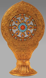 清乾隆金釉琺瑯彩法輪 清乾隆金釉琺瑯彩法輪