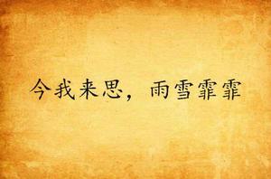 今我來思，雨雪霏霏