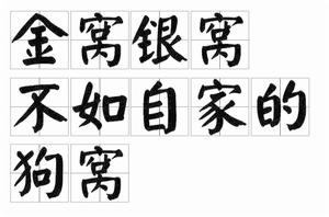 金窩銀窩,不如自家的狗窩 金窩銀窩,不如自家的狗窩