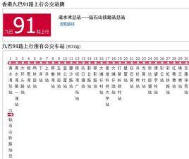 香港公交九巴91路 香港公交九巴91路