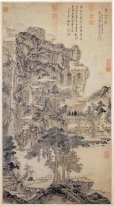 元王蒙東山草堂圖軸 元王蒙東山草堂圖軸