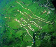 川藏公路鳥瞰圖