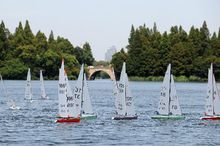 船模比賽進行中