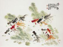 朱貴成寫意魚作品