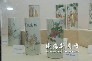 清晚期淺絳彩帽筒 清晚期淺絳彩帽筒