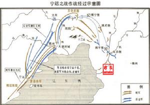 寧遠大捷經過示意圖