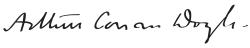 柯南道爾的親筆簽名