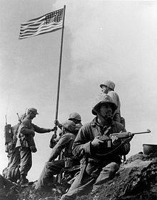 第一面在硫磺島上豎立的美國國旗
