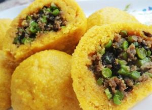 玉米面豆角素包 玉米面豆角素包