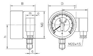 SF6氣體密度繼電器底部連線