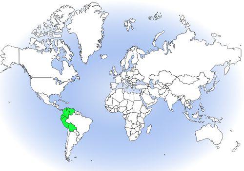 刀嘴蜂鳥分布圖