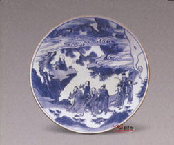 清順治景德鎮窯青花八仙祝壽盤