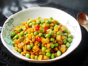 蘿蔔乾炒豌豆 蘿蔔乾炒豌豆