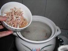 豆腐粒香菇乾魷魚粥