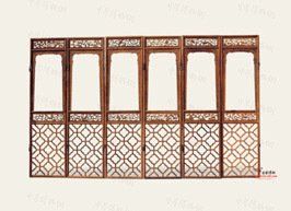 明黃花梨六扇隔扇