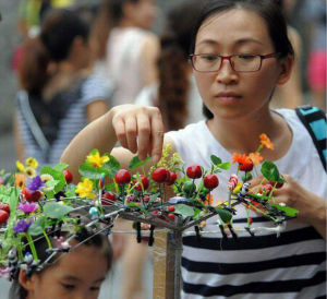 豆芽花發卡 豆芽花發卡