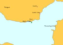 威爾斯港口巴里的地理位置