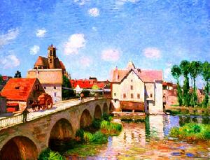 （圖）莫瑞橋 (油畫/1893年) 　阿爾弗萊德·西斯萊