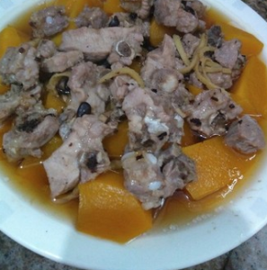 南瓜豆豉蒸排骨