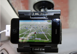 導航夾上的hophone蘋果GPS雙模導航版手機