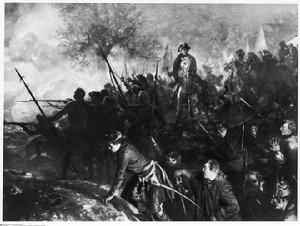 腓特烈大帝及隨從在霍克齊戰役中