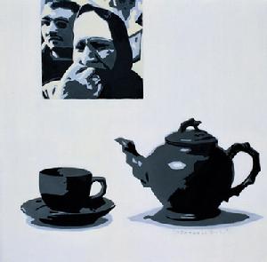 顆粒NO.18 100cm&times;100cm 布面油畫