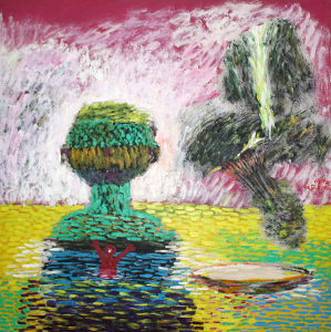 小河  130X130CM   2006 丙烯