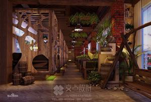 交點設計安康市135美式概念餐廳設計