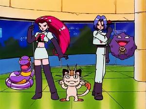 火箭隊三人組第一次登場