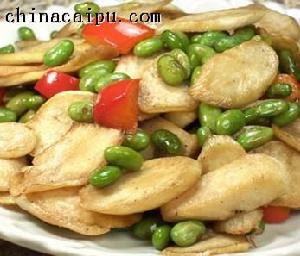 茭白炒青豆 茭白炒青豆