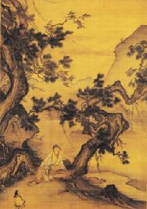 靜聽松風圖 靜聽松風圖