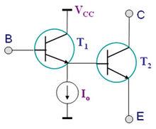 圖2:CC-CE複合電晶體