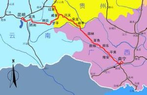 雲桂高鐵線路圖