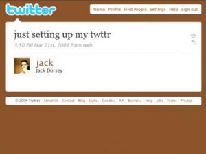 多爾西發布的第一條Twitter信息