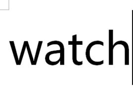 watch[英文單詞]