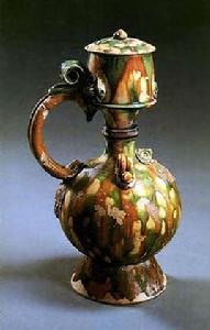 三彩龍柄壺 三彩龍柄壺