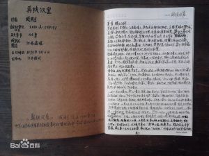 《再扶漢室》作者成剛手稿首頁影印件