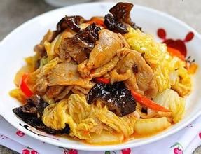 木耳白菜土豆肉片 木耳白菜土豆肉片
