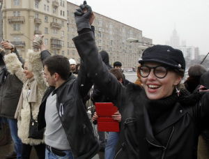 Kseniya Sobchak參加反普京集會