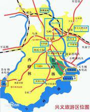 興義各大旅遊景點區點陣圖