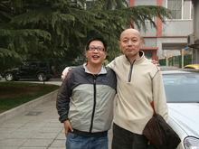 張家諾與葛優錄音後合影