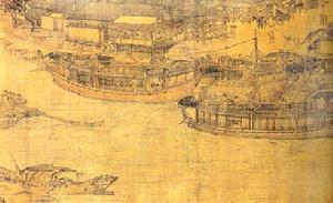 （圖）《清明上河圖》中段汴河漕船部分