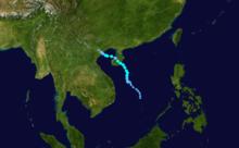 強熱帶風暴鯨魚 路徑圖