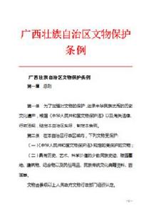 廣西壯族自治區文物保護條例